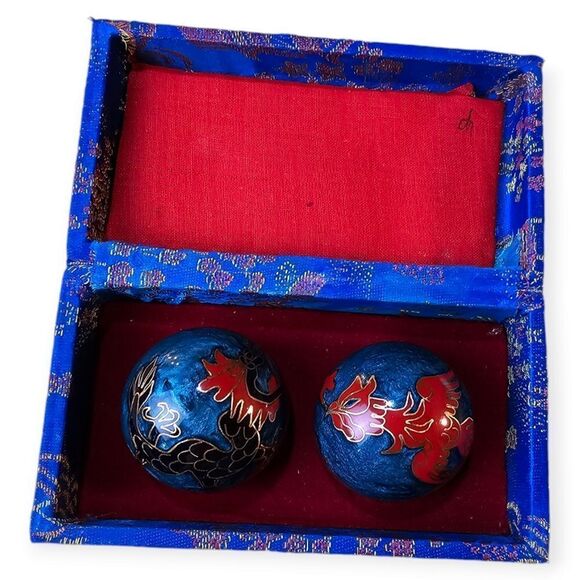 Vintage Chinese Medicine Iron Direction Balls - Picture 3 of 8
